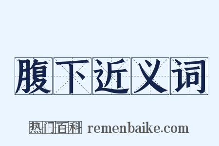 腹下近义词是什么意思的图片